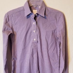 Ann Mashburn Gingham Popover Shirt Sz S
